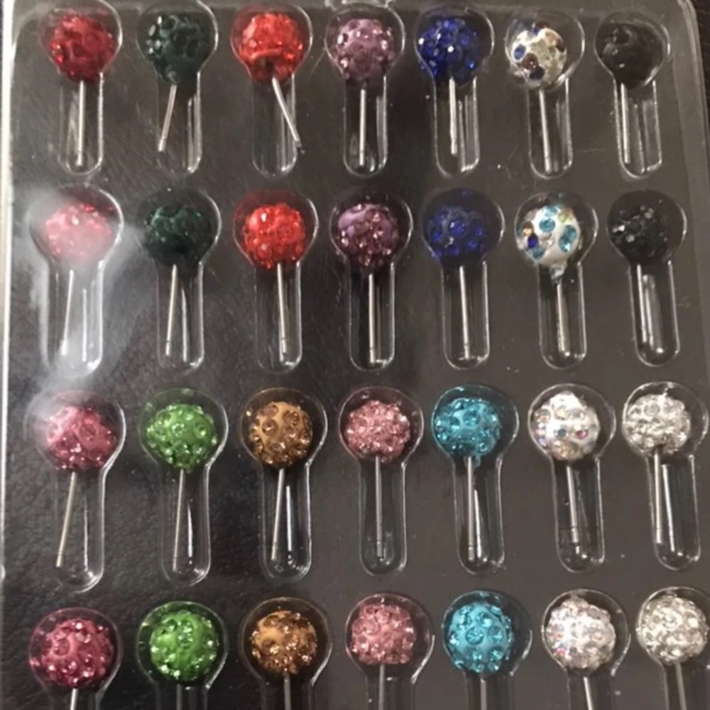 New, crystal earrings